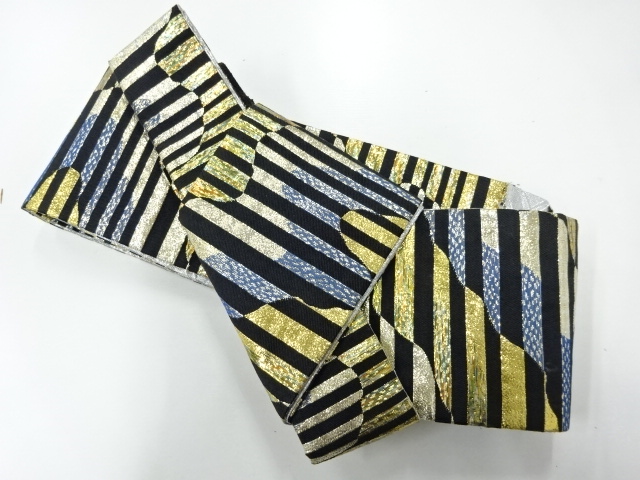 抽象模様織出し踊り用男物作り帯